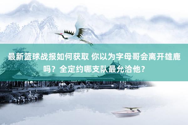 最新篮球战报如何获取 你以为字母哥会离开雄鹿吗？全定约哪支队最允洽他？