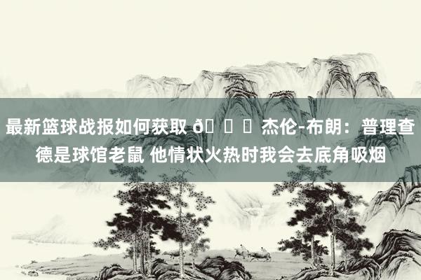 最新篮球战报如何获取 😂杰伦-布朗：普理查德是球馆老鼠 他情状火热时我会去底角吸烟