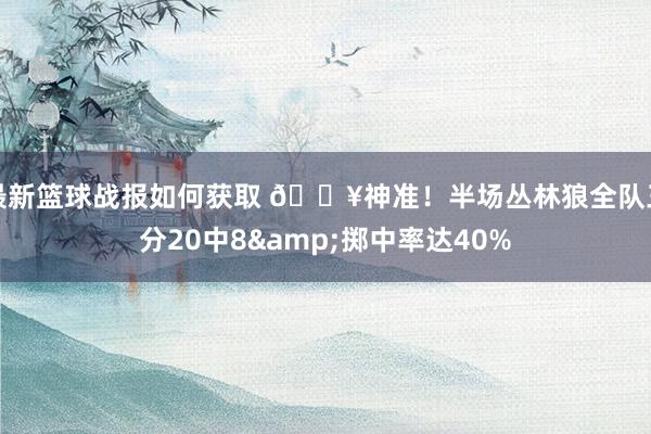 最新篮球战报如何获取 🔥神准！半场丛林狼全队三分20中8&掷中率达40%